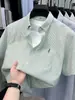 Diretamente do Fabricante, Camisa Polo Masculina 100% Algodão Puro com Listras Finas e Bordado Exquisite, Camisa Casual de Verão, Disponível para Dropshipping