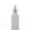 Suministro Directo de Fábrica de Botellas de Vidrio Negras y Blancas para Aceites Esenciales, Botellas Gotero, Botellas para Lociones de Esencia, Botellas Dispensadoras de Muestras Cosméticas