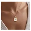 Amazon Transfronterizo Nuevo Collar Dorado Redondo de Rosa Moda para Niñas Elegante Temperamento Estilo Mid-Century Cadena para la Clavícula