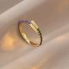 Anillo para Mujer, Anillo de Zirconia de Corazón Ins Transfronterizo, Anillo de Dedo Índice Colorido con Forma de Corazón Simple y Elegante, Anillo para Mujer Estilo Bosque Celebridad de Internet