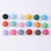 Sino Redondo Colorido 17mm, Sino Colorido Pintado Artesanalmente DIY Doce, Pequenos Acessórios para Coleira de Sino de Animal de Estimação Redondo