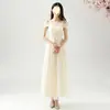 Vestidos de dama de honor con un encanto etéreo para un grupo de hermanas, ajustados, sencillos y elegantes, adecuados para actuaciones de coro y graduación, directo de fábrica