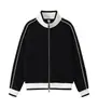 Moletom Retro Tendência Cor Algodão Color Block Gola Alta com Zíper Casual Versátil Unissex Estampado Uniforme de Equipe 380g