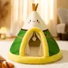 Cama triangular linda para perros para perros pequeños de Otoño e Invierno, Cama para mascotas tipo yurt Mongolian, Tienda de campaña cálida y engrosada para gatos