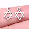 13x 10mm 0.3g multicolor Accesorios de joyería vintage populares europeos y americanos Colgante de estrella de seis puntas popular europeo y americano