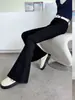 Pantalones Acampanados Elásticos para Niñas Primavera Otoño 2026 Nuevos Elegantes Ajustados Casuales para Niños Pantalones Skinny Negros para Niñas Grandes