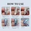 Novas Esferas Magnéticas Redondas para Nail Art, Novo Ímã Forte Olho de Gato Flor de Gelo, Ímã Ondas d'Água para Salões de Unhas