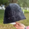 Sombrero para Mujer de Invierno Estilo Coreano ins Lindo Sombrero de Pescador de Piel de Conejo Versátil Resistente al Frío y Cálido Estilo Japonés Sombrero de Cubo Tendencia