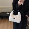 Bolsa de Peluche Nueva Otoño e Invierno 2025 Bolso de Mano de Piel Sintética de Visón Estilo Coreano Moda Bolso Cruzado Bolso de Piel Sintética
