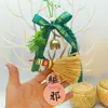 Colgante de Saco de Zongzi con Círculo de Cuerda Verde del Festival del Bote del Dragón, Corona Tejida Puramente Hecha a Mano, Escoba Pequeña, Adorno Colgante de Panda con Hoja de Artemisa