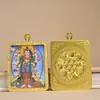 Tangka del Bodhisattva Guanyin Tangka de Guan Gong Zorro de Nueve Colas Tangka de la Grulla Blanca Dios Azul de la Riqueza Dios Amarillo de la Riqueza Colgante Wuye Dios Guardián