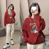 Sudaderas de otoño e invierno para mujer, estilo holgado y fino, adecuadas para figuras petite, tops básicos de moda, estilo europeo y americano versátil