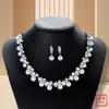 Conjunto de Collar y Pendientes de Perlas Transfronterizos Europeos y Americanos para Mujer, Lujo Ligero, Moderno, Sencillo, de Nicho, Versátil, Adecuado para Vestidos y Bodas