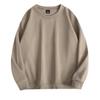 Suéter de cuello redondo con forro polar para hombre, jersey de otoño e invierno de color sólido pesado, jersey de manga larga, jersey holgado de moda para jóvenes y parejas.