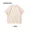 Camiseta de Verano para Hombre Ag 300g Saludable Oversize Moderna Holgada Cuello Redondo Algodón Manga Corta Verano Transpirable Manga Corta