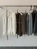 Conjunto de cárdigan de punto casual + top de tirantes con volantes Y.JIA Yijia para mujer 561 (con cinturón)
