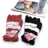 Guantes cálidos de otoño e invierno para hombre y mujer, guantes de lana para ciclismo con forro de felpa engrosado, guantes de punto para ciclismo a prueba de frío, venta al por mayor