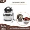 Fábrica 304 bola de chá cadeia simples aço inoxidável dreno de chá filtro de ovo de chá compartimento de chá ponto de filtro de chá