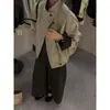 Chaqueta corta de cuello alto de alta gama para mujer, nuevo estilo otoño 2026, holgada y versátil, adelgazante, chaqueta de un solo botón para mujeres petite
