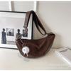 Bolso Sencillo Retro Croissant, Bolso Pequeño de Lado Suave de Moda para Mujer, Bolso Cruzado Modelo Nuevo 2026, Bolso de Hombro Texturizado para el Trabajo