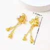 Colgante de calabaza con borla dorada chapada en cobre, pulsera DIY, collar, joyería, accesorios, accesorios para horquilla estilo chino cheongsam