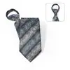 Corbata de Nuevo Estilo para Hombre de 8 cm Fácil de Usar, Corbata Perezosa de Rayas Rojas de Alta Gama, Diseño Personalizado Disponible, No Necesita Atar