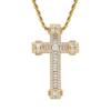Colgante de cruz de circonita cuadrada con escalera de hip-hop transfronteriza europea y americana, colgante de personalidad retro de hip-hop para hombre, accesorios transfronterizos