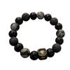 Pulsera de Cuentas Estrella Mang Dorada para Hombre Roca Volcánica Avanzado Nuevo Diseño de Cuentas Color Sin Diseño Accesorios Versátiles Joyería