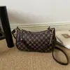 Bolso de hombro con estampado vintage, bolso de axila de alta gama para mujer, bolso de hombro elegante y a la moda, dulce y fresco para mujer