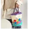 Bolsa de almoço zoo de tomate bolsa balde fofa cooperação pintor desenho animado estudante portátil cilindro bolsa de lona
