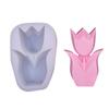 Molde Decorativo de Silicone Criativo Geométrico Tulipa Flor Pequena Aromaterapia Gesso Vela Chocolate Panificação Bolo Castiçal