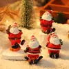 Decoração de Mesa Exclusiva Transfronteiriça de Papai Noel e Boneco de Neve Pequenos Enfeites Mini Cena de Natal Adereços para Layout e Fotografia