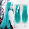 Cosplay personagem de anime role-playing peruca Europeia e Americana 80cm de comprimento franja cabelo liso longo fibra química mesmo estilo de anime