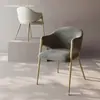 Silla de Comedor para Uso Doméstico, Silla de Lujo Ligero de Gama Alta, Sillón de Ocio de Lana de Cordero, Silla Sofá, Silla de Comedor, Silla para Invitados de Manicura