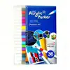 Caja Azul de PVC Caja Verde Marcadores Acrílicos para Arte, Opacos y Apilables por Color, Adecuados para el Dibujo de Estudiantes de Primaria, Punta Dura, Fina