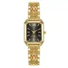 Relógio Retangular de Luxo para Mulheres, Transfronteiriço, Foco, Casual, High-End, Temperamento, Casual e Fashionável, Quartzo, Pulseira de Aço, Relógio Feminino