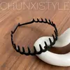 Ácido Acético Gran Ola Dientes en Forma de U Aro para Peinar el Cabello para Mujer Parte Superior Alta del Cráneo Lavado Facial Sombrero que No se Inclina Tarjetas para el Cabello Diadema Esponjosa Anti-desgaste