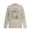 Ropa para Hombre Beijie 2026 Primavera Nuevo Estampado Creativo Cuello Redondo Manga Larga Camiseta Pulóver Moderno para Hombre Camiseta Base Superior