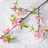 Rama de flor de durazno artificial, adornos para decoración del hogar, boda, rama de flores, tela de seda, flor artificial de simulación, paisajismo, fábrica al por mayor