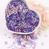Estrellas huecas sirena flor de cerezo maquillaje de escenario infantil brillo lentejuelas diy material pegamento funda de teléfono móvil lentejuelas 10g