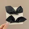 Pinza para el Cabello de Lazo Estilo Chica Dulce, Pinza de Oreja de Conejo de Satén de Media Pieza, Pinza Lateral para Cabello Suelto, Accesorio Versátil para el Peinado
