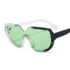 Gafas de sol de una pieza, distintivas y divertidas, de estilo hip hop, con decoración de estrellas y celebridades cibernéticas, gafas de sol modernas con personalidad callejera, gafas de moda 8721