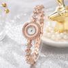 Relógio de pulso com pulseira de pequenos diamantes estilo coreano, mesmo estilo de celebridade, ao vivo online, relógio de temperamento requintado, relógio de alta aparência para mulheres