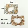 Fornecimento Transfronteiriço de Acessórios para Sapatos com Strass Coloridos, Strass em Formato de Abelha, Fivelas Quadradas com Strass Cinza e Fivelas Quadradas na Cor Verde-Azulado