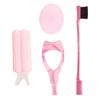 Set de Maquillaje Pink Beauty Cepillo Acabado para Cabello Suelto para Mujer Peine para Cejas Rizador Sencillo para el Hogar Nuevo Cepillo Moldeado de una Pieza