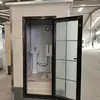 Banheiro químico para áreas cênicas e parques, banheiro externo de quarto duplo, banheiro com chuveiro, banheiro com painel de metal esculpido, banheiro pré-fabricado