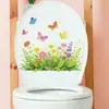 Fun-M592 Flores e Borboletas Pintadas em Desenho Animado Decoração de Banheiro e Vaso Sanitário Adesivo para Vaso Sanitário Atacado de Comércio Exterior