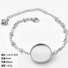 Nueva pulsera creativa DIY para pulsera de acero inoxidable de 20 mm con bandeja de gemas del tiempo, accesorios para pulseras.
