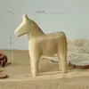 Figura Creativa de Caballo Animal y Planta Bricolaje Decoración del Hogar Manualidades Blanco sin Terminar Áspero Conejo Piña Adorno