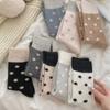 Calcetines Planos de Lana de Lunares para Mujer Otoño e Invierno, Aislamiento Térmico de Invierno, Adelgazantes, Calcetines de Lana Holgados sin Volumen